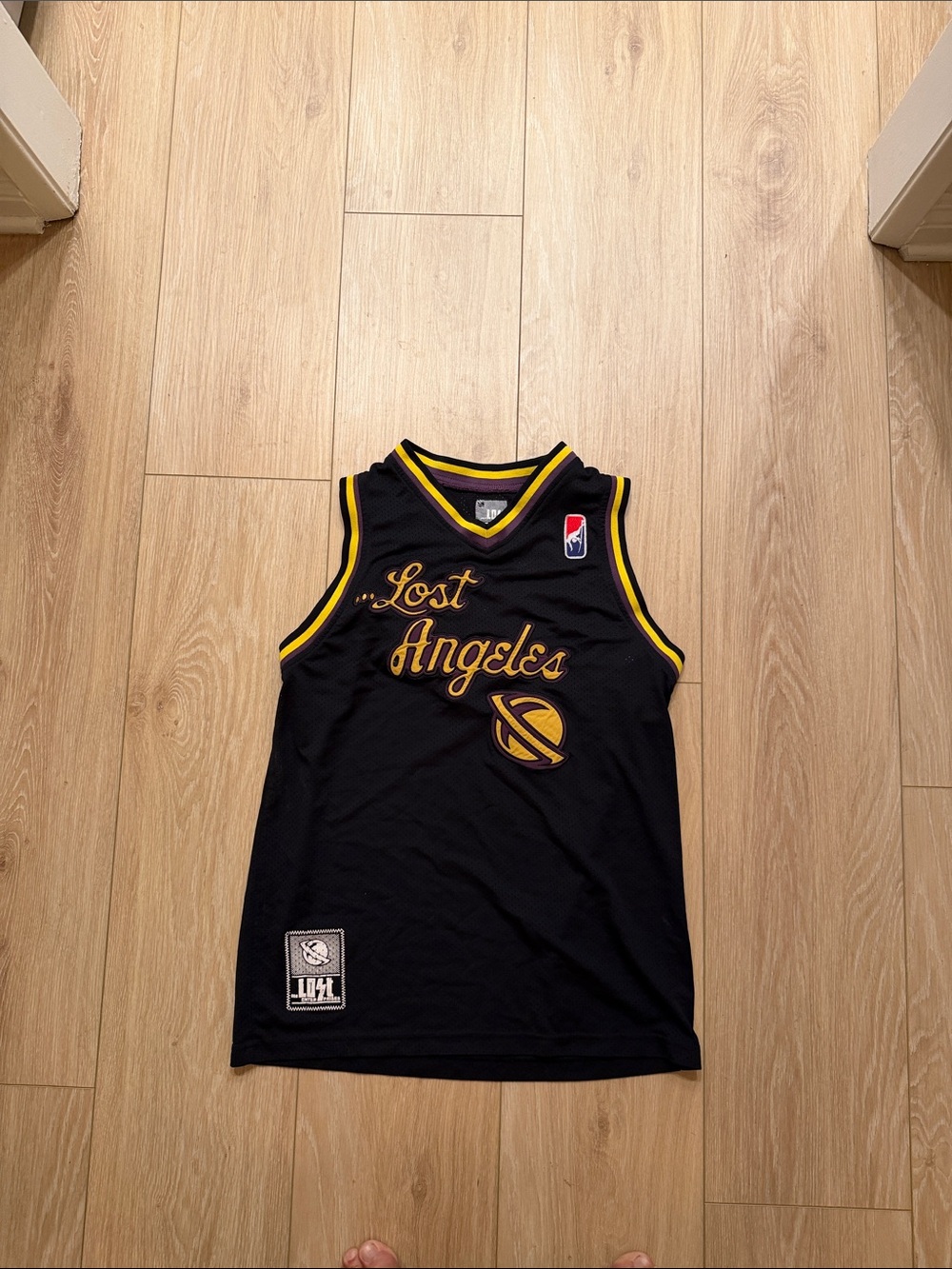 Lost Los Angeles Black and Yellow Mesh Tank